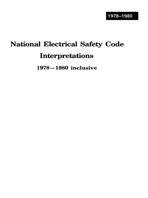 State Electrical Code and Interpretations 